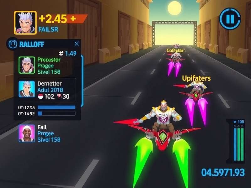 Quepem Dash Overlord gameplay screenshot showing racing action